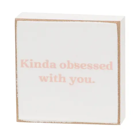 Kinda Obsessed 2" Square Block - 4 Asstd., 39067