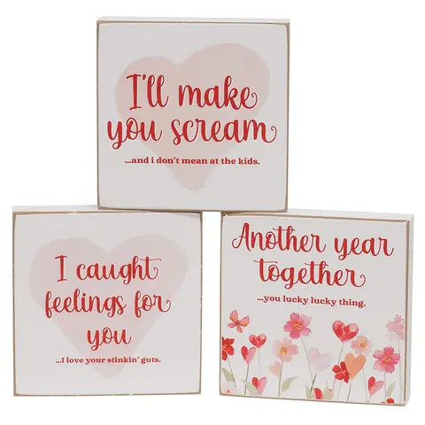 Caught Feelings 4" Square Block - 3 Asstd., 39068