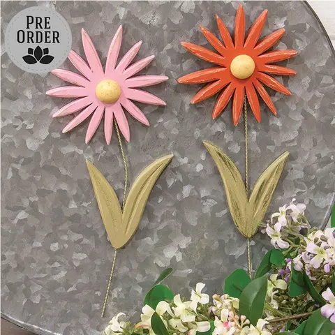 Distressed Wood Flower Magnets - 2 Asstd., 39116