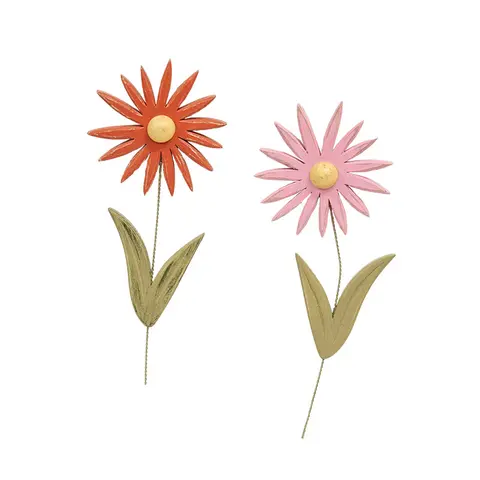 Distressed Wood Flower Magnets - 2 Asstd., 39116