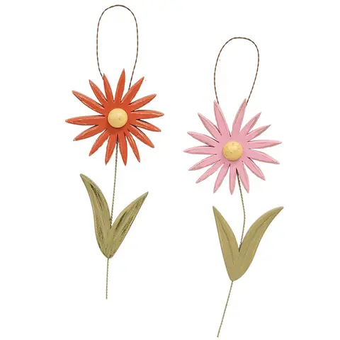 Distressed Wood Flower Hanger - 2 Asstd., 39117