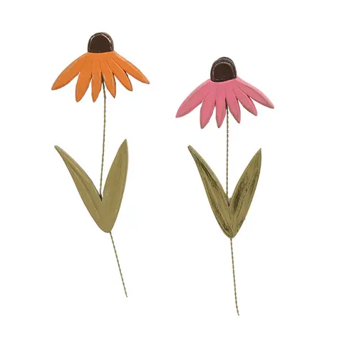 Distressed Wood Coneflower Magnet - 2 Asstd., 39118