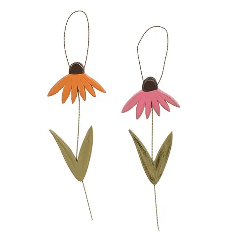 Distressed Wood Coneflower Hanger - 2 Asstd., 39119