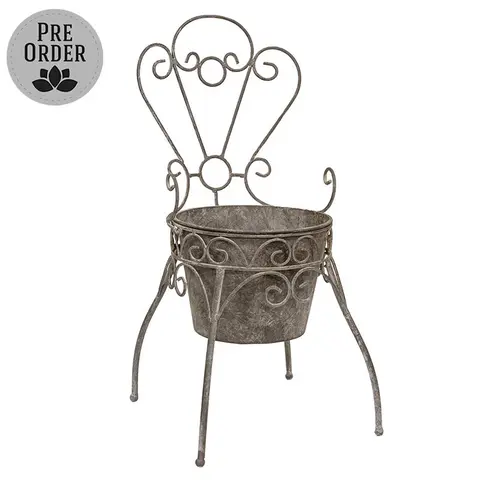 Metal Garden Chair Planter, 70231