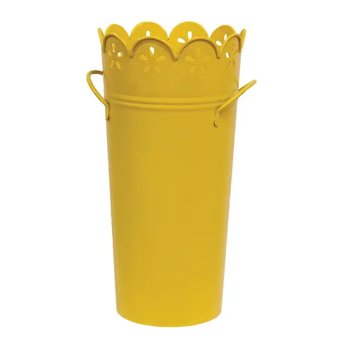 Metal Scalloped Flower Edge Planter - 3 Asstd. , 70233