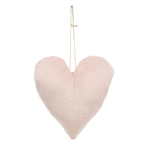 Plush Velvet Heart Ornaments, 3/Set, CW5018