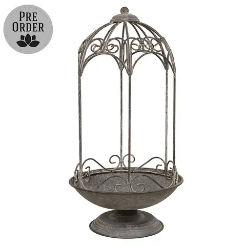 Metal Ornate Birdcage Planter, 70232