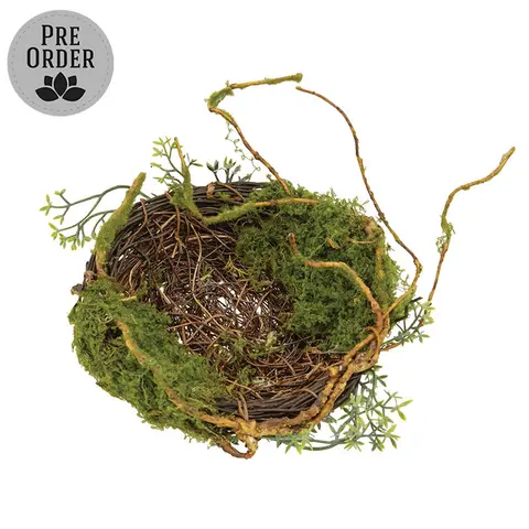 Mossy Twig Bird Nest - 6 In, QE152651