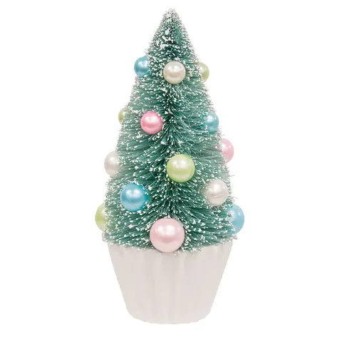 Teal Bottle Brush Tree - 9"H, RJA6018