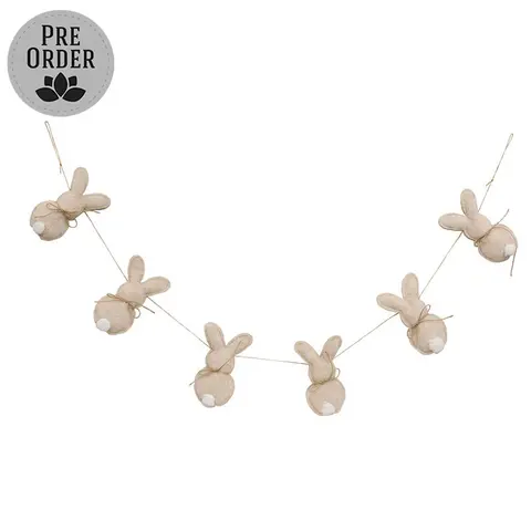 Fuzzy Tail Bunny Garland - 57", SA112621