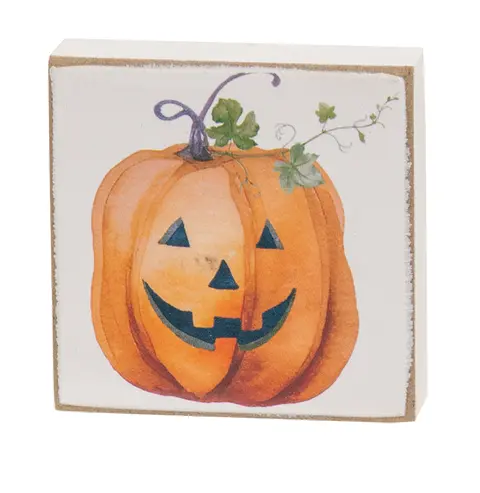 Pumpkin Everything 2" Square Block, 4 Asstd.