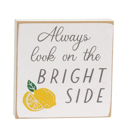 Always Look on the Bright Side Square Block, 4 Asstd.