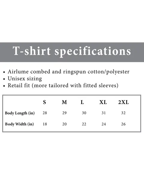 Floral Ghost T-Shirt, Heather Tan XXL, size chart