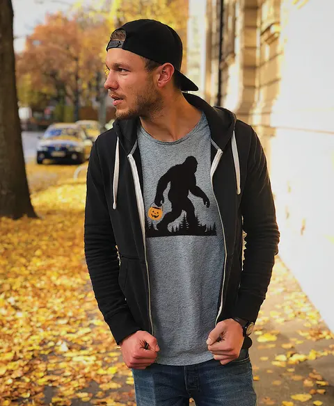 Halloween Sasquatch T-Shirt, Graphite Heather, XXL, L206
