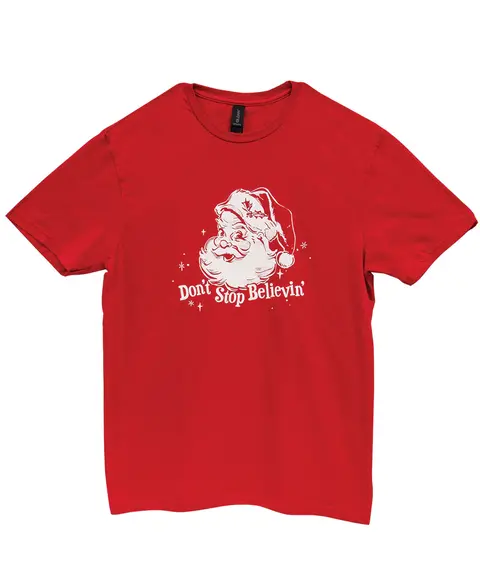 Don't Stop Believin' T-Shirt, Cherry Red, L208