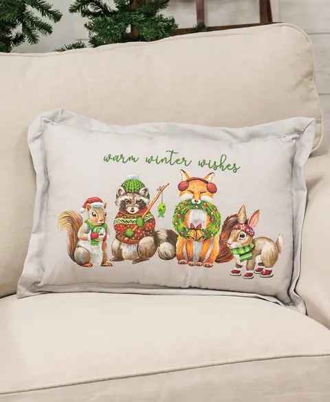 Woodland Winter Wishes Pillow, 19619