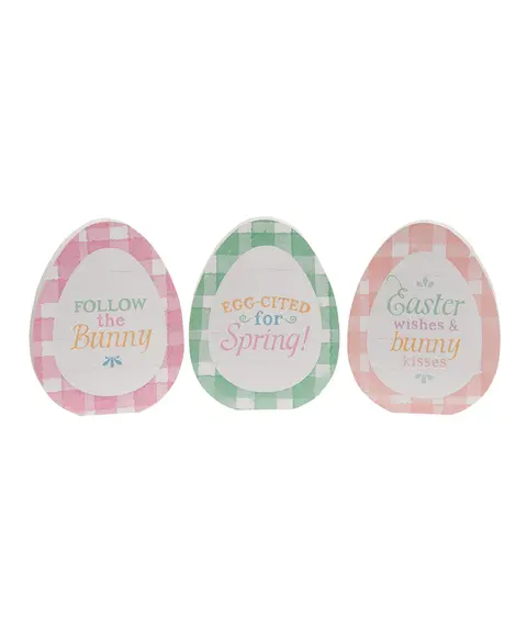 Follow the Bunny Wooden Egg Sitter, 3 Asstd.