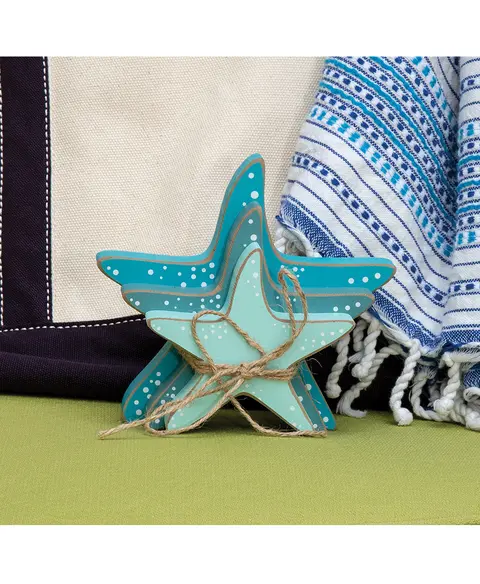 Wooden Starfish Bundle, 3/Set