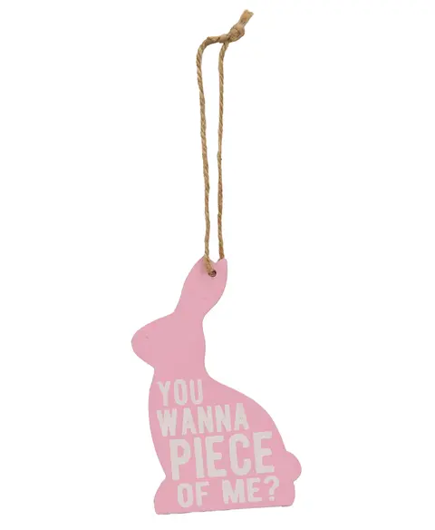 Bunny Words Wooden Ornaments, 3/Set
