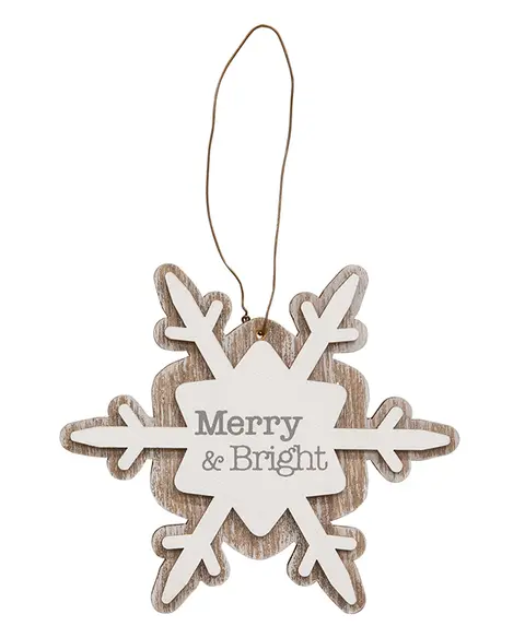 Merry & Bright Layered Snowflake Ornaments, 3/Set