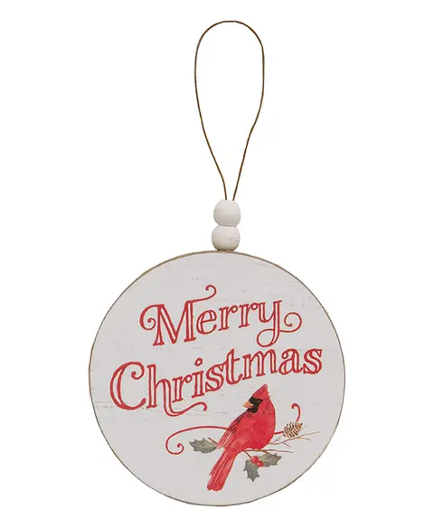 Winter Word Snowman Round Beaded Ornament, 3 Asstd.