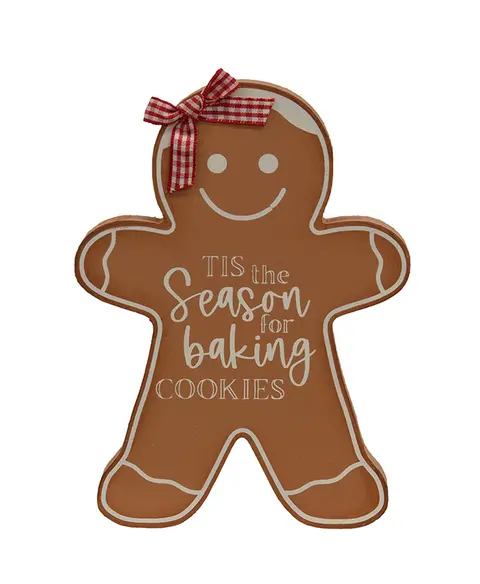 Christmas Words Gingerbread Sitters, 3/Set