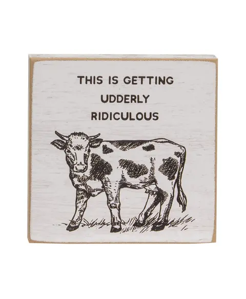 Udderly Ridiculous Square Block, 3 Asstd.
