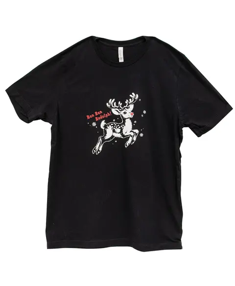 Run Run Rudolph T-Shirt, Black,   L211