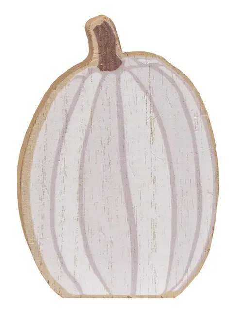 White & Gray Chunky Pumpkin Sitters, 3/Set