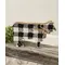 Black & White Gingham Check Chunky Wooden Cow