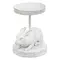 White Bunny Metal Pillar Candle Holder, 4.75" Tall