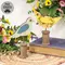 Cottage Rose Distressed Wooden Bird on Spool - 2 Asstd., 38981