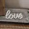 Love Distressed White Resin Figurine