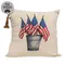Flags in a Bucket Pillow, 18in x 18in, 19940
