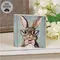 Bunny In Pink Specs Block - 5 In Sq., 51751