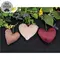 Plush Velvet Heart Ornaments, 3/Set, CW5018