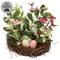New Growth Blooms & Eggs Nest - 6 In, SA112659