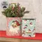 2 Set - Nostalgic Santa Oval Metal Buckets