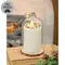 Cranberry & Spice LED Timer Pillar in Glass Cloche