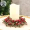 Frosted Fantasy Red Rose Candle Ring - 3.5"