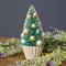 Teal Bottle Brush Tree - 9"H