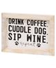 Picture of Coffee, Dog and Wine Framed Sign