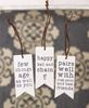 Picture of Yoga Pants and Best Friends Wine Tag, 3/Set