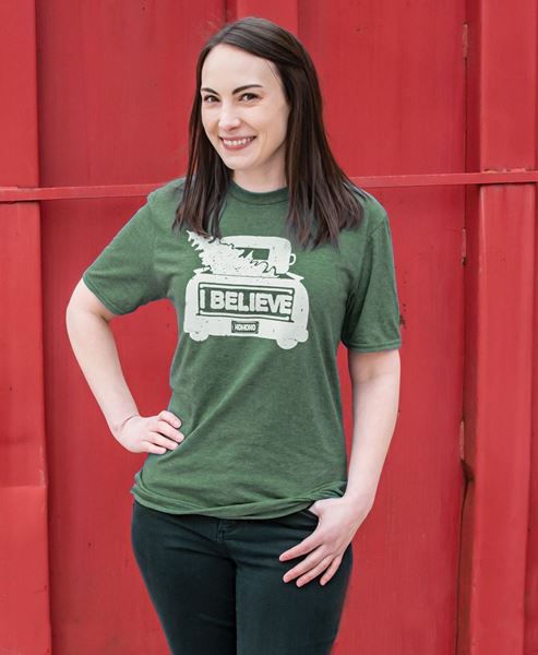 Picture of I Believe Tee,  Heather Dark Green