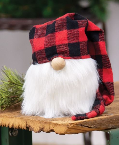 Picture of Red Buffalo Check Cap Gnome, 7"