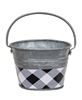 Picture of Black & White Buffalo Check Mini Oval Pail