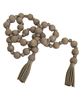 Picture of Distressed Wooden Bead Garland With Tassels