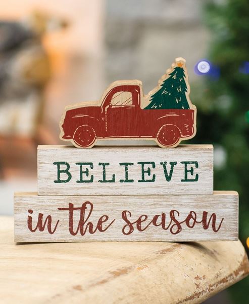 Picture of Believe in the Season Truck Stackers, 3/Set