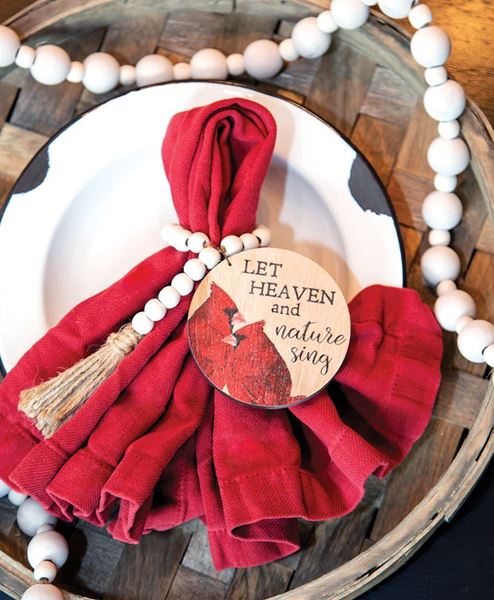 Picture of Heaven & Nature Cardinal Beaded Tag Ring