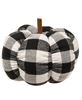 Picture of Black & White Buffalo Check Stuffed Pumpkin, 6.5"